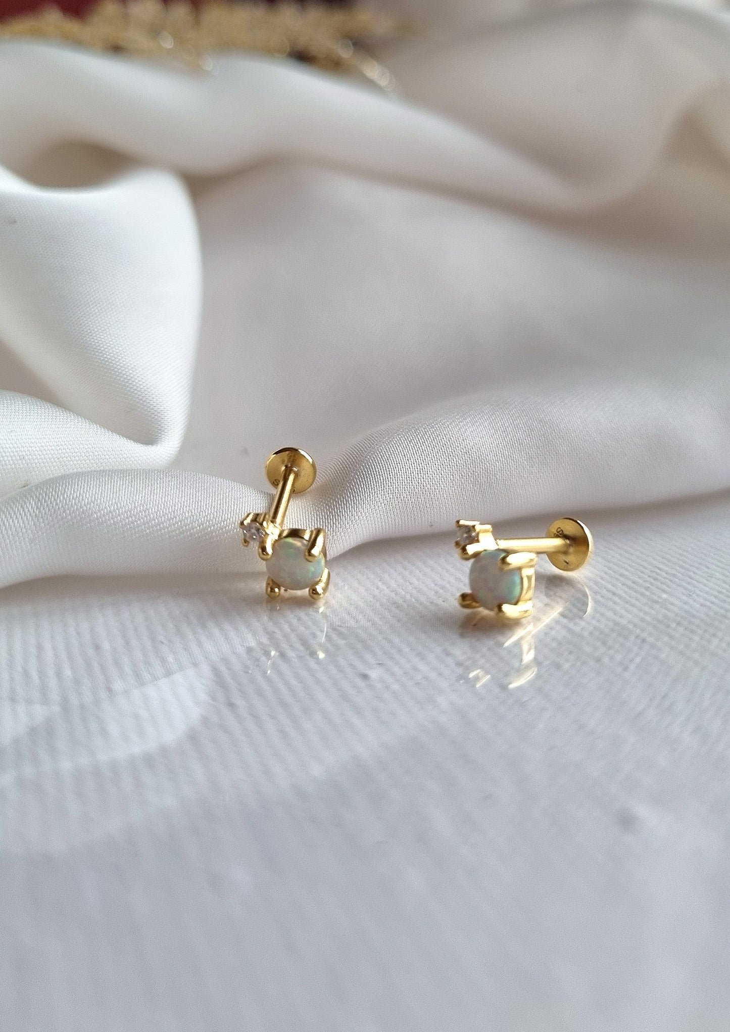 Süßes DANNA Piercing 《Paar》aus 925er Sterlingsilber und 18k Vergoldung.