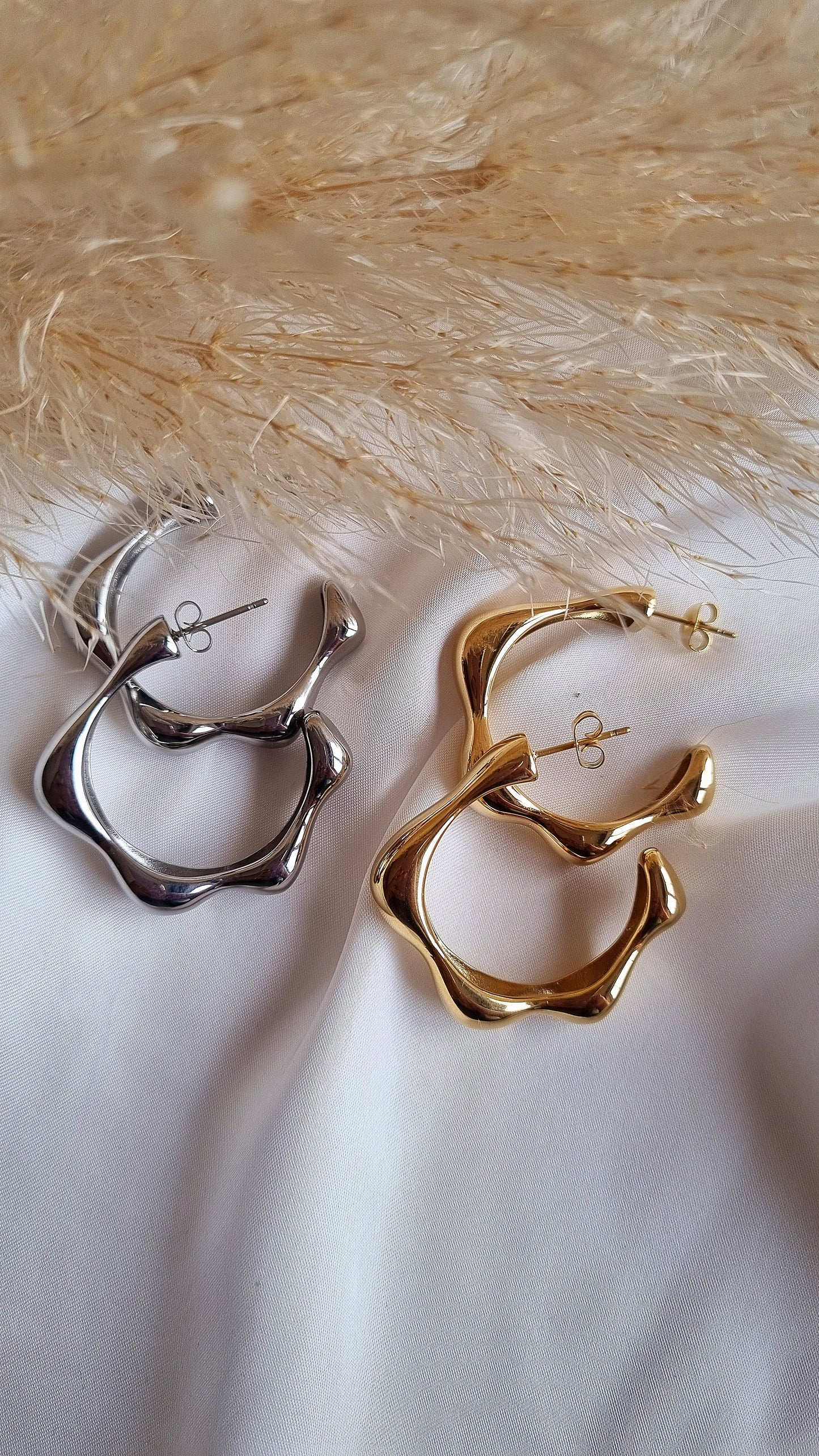Elegante große Ohrringe AGATA