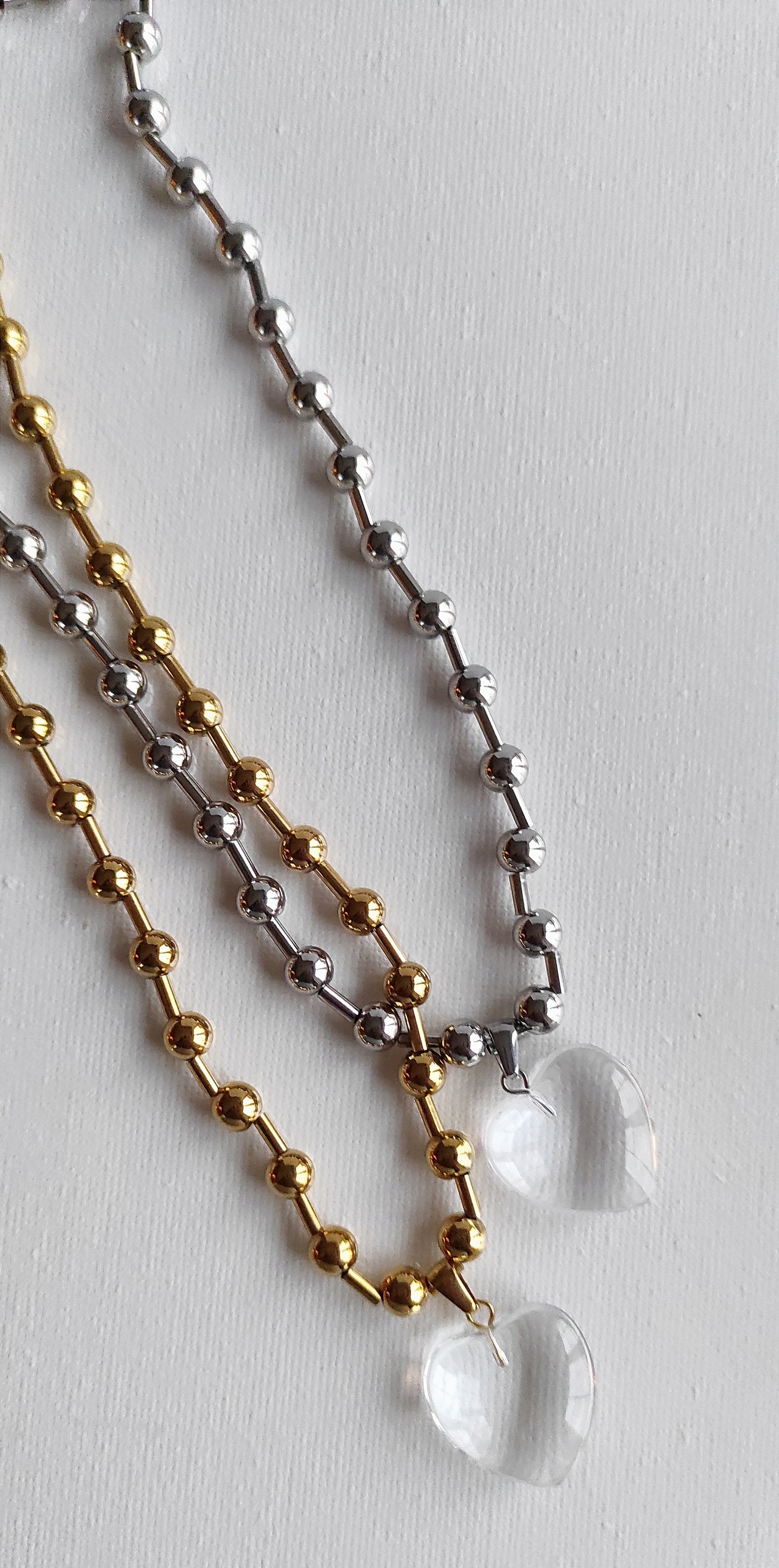 Dulce collar CENTELLA con colgante de corazón transparente