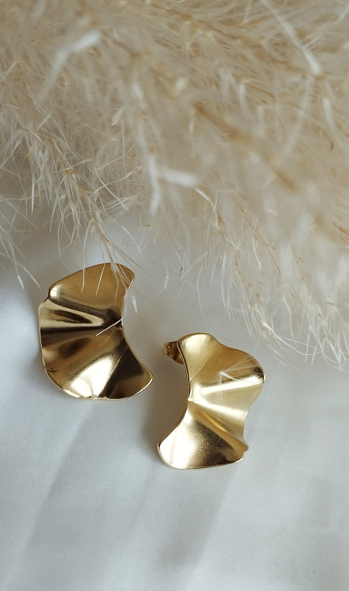 Zeitlose Ohrringe PÉTALO aus Edelstahl (gold, silber)