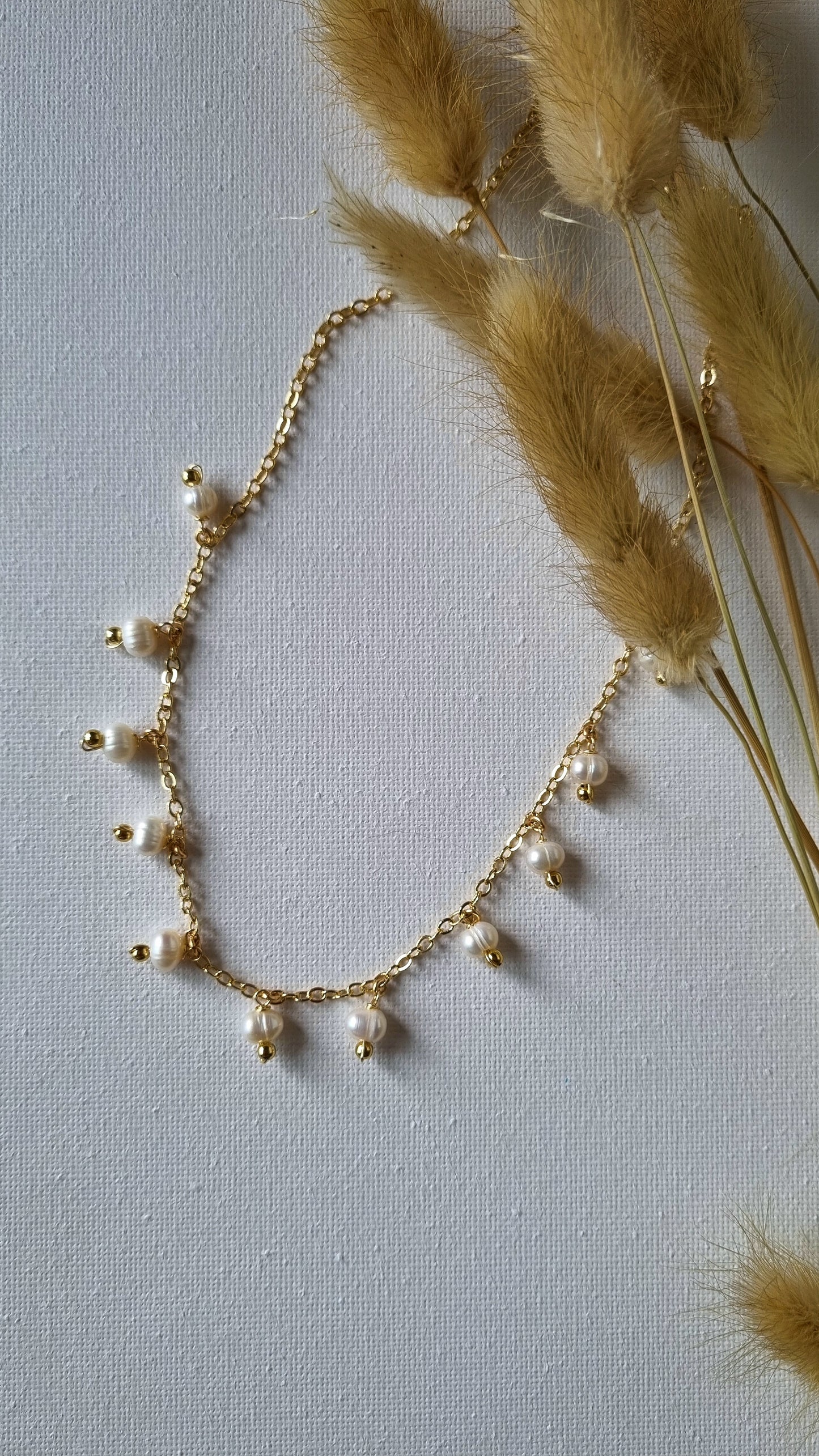 Süße Halskette IPANEMA (Multi Charm/echte perlen)