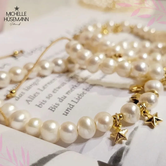Spektakuläres Armband ESTRELLA DE MAR mit echten Perlen