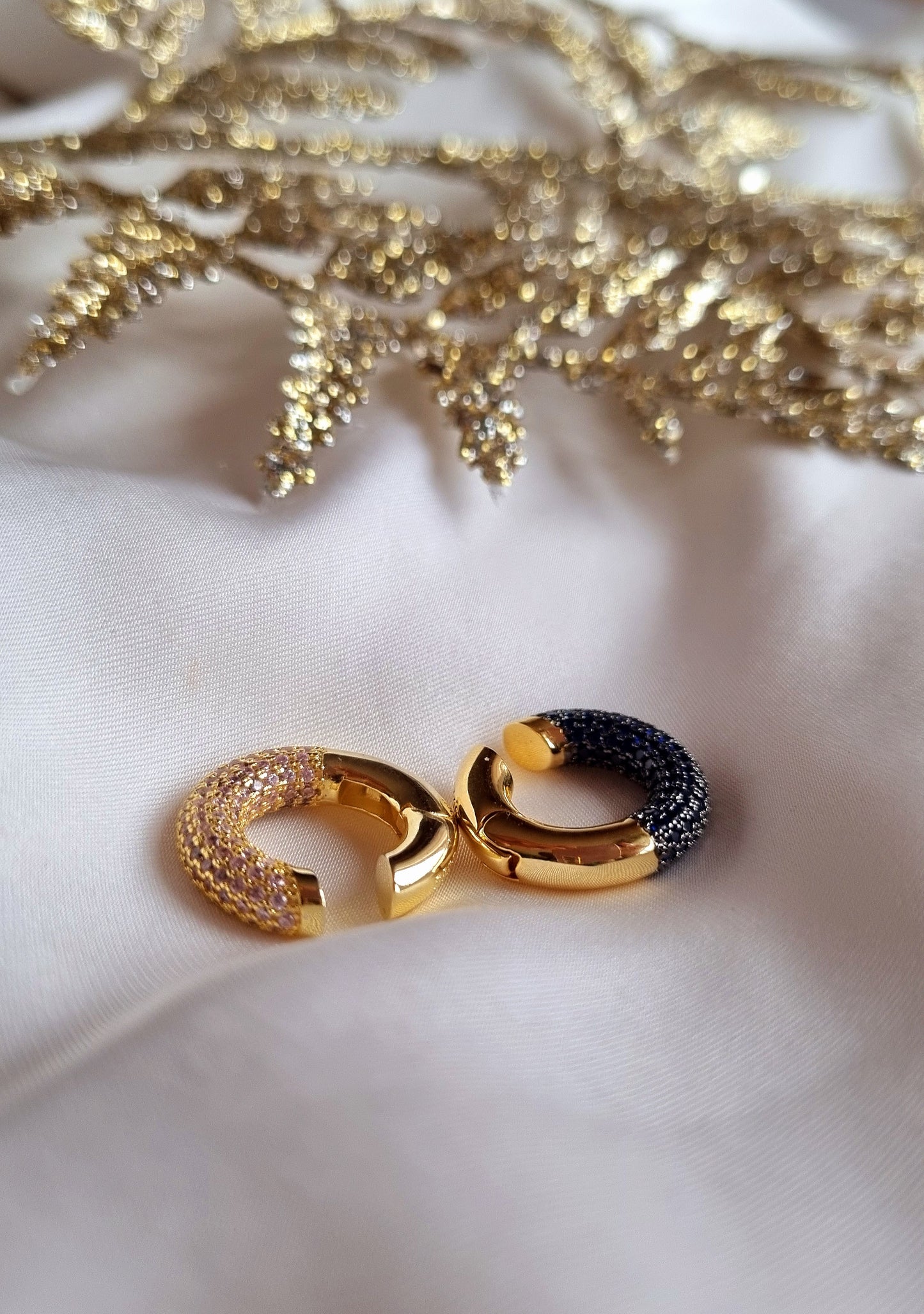 Elegante CARINA Ear cuff aus 925er Silber mit 18k Vergoldung