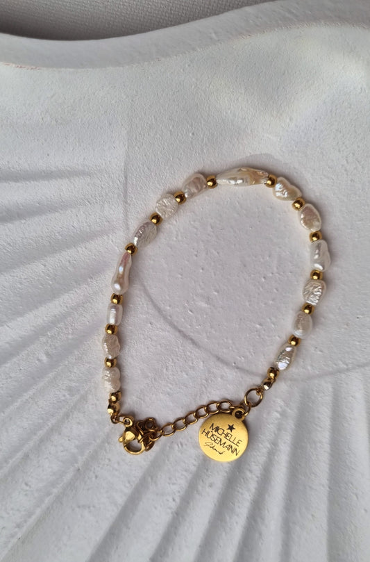 Set/ Armband  BRUMA  Perlen & Gold