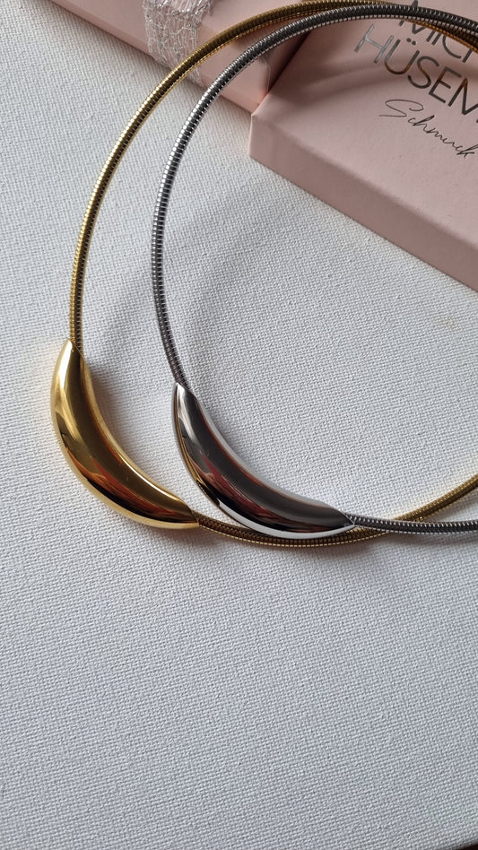 Minimalistische Geschwungene Halsband ECLIPSE