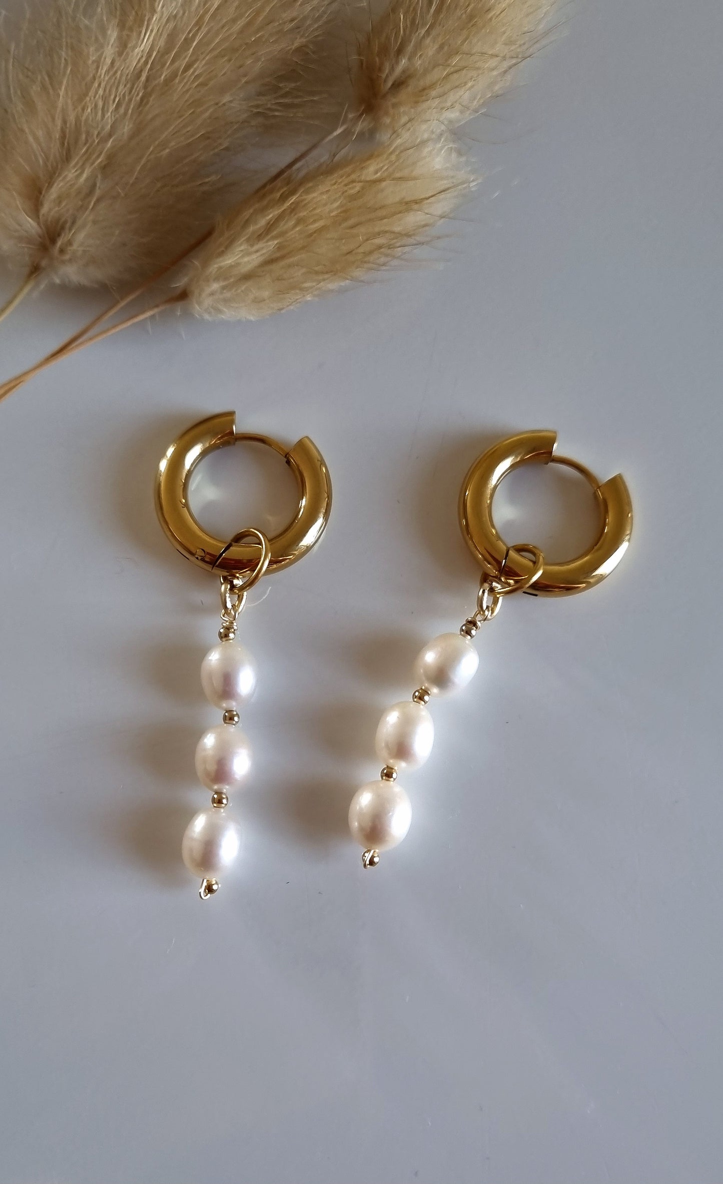 Pendientes ARRECIFE glamorosos y delicados con perlas reales